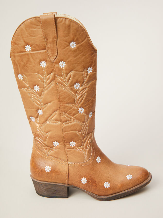 Ditzy Floral Western Boots Detail 3 - TULLABEE