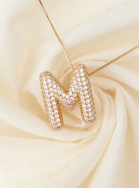 18K Gold Monogram Charm Necklace - M - TULLABEE