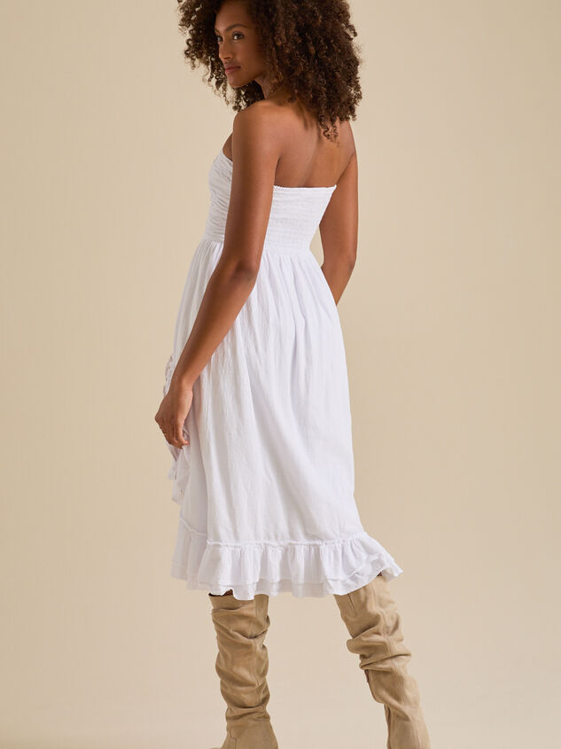 Sierra Strapless Midi Dress Detail 4 - TULLABEE