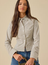 Ginger Checkered Top Detail 3 - TULLABEE