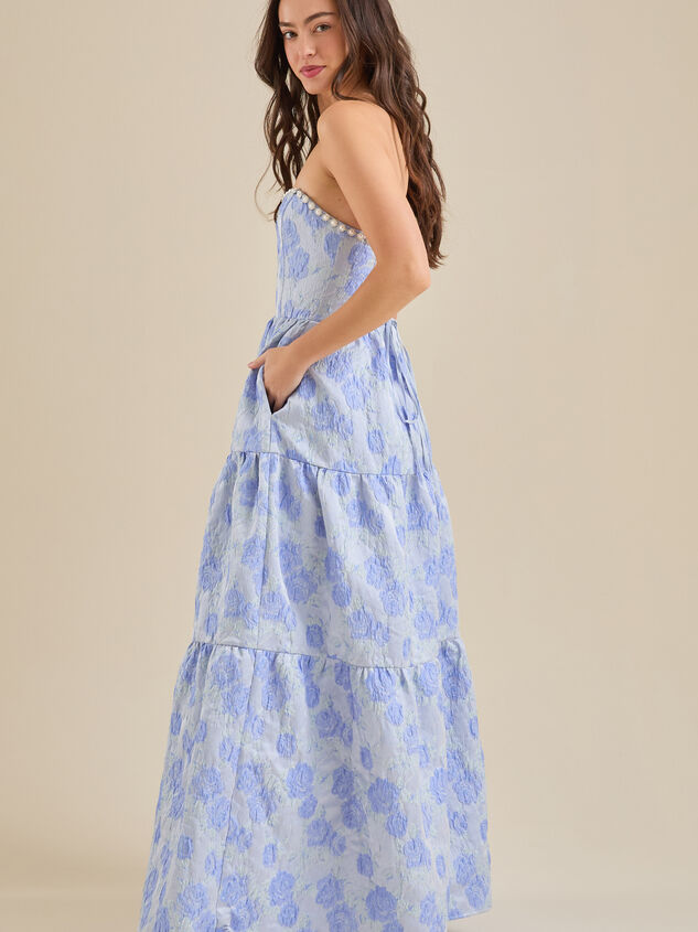 Skye Floral Maxi Dress Detail 2 - TULLABEE