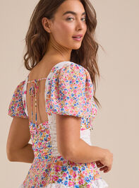 Aderny Floral Mini Dress Detail 5 - TULLABEE