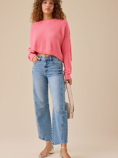 Dot Knit Boxy Sweater - TULLABEE
