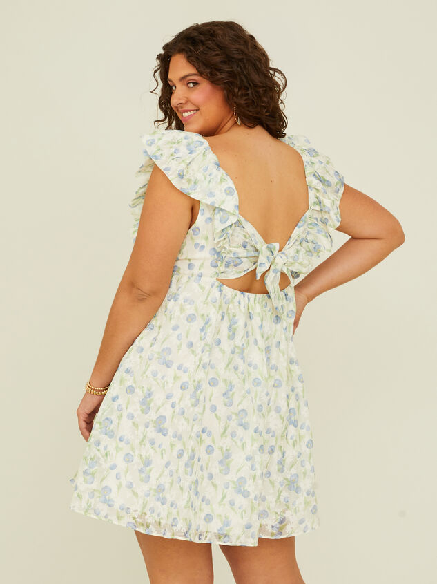 Whitney Ruffle Floral Dress Detail 4 - TULLABEE