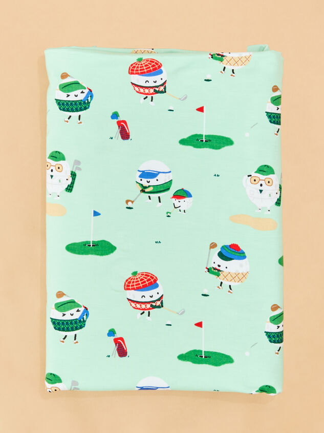 Dreaming of the Green Swaddle Blanket Detail 2 - TULLABEE