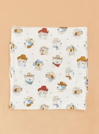 Cow-Dog Swaddle with Bandana Detail 2 - TULLABEE