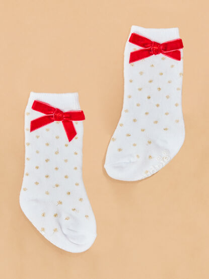 Holiday Dot Socks by Mud Pie - TULLABEE