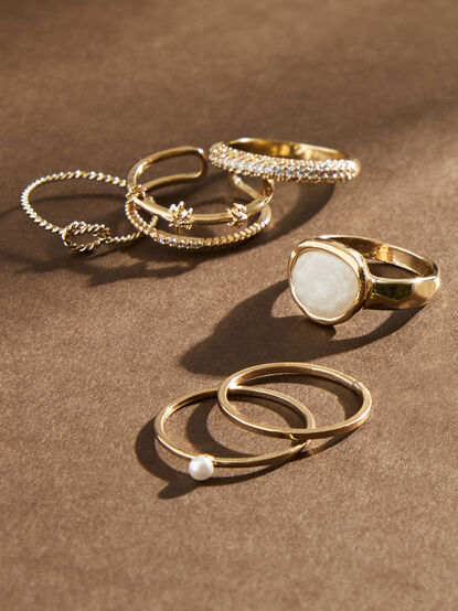 Glitz Dainty Ring 6 Pack - TULLABEE