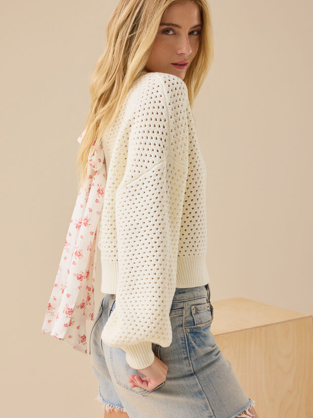 Betty Tie Back Sweater Detail 4 - TULLABEE