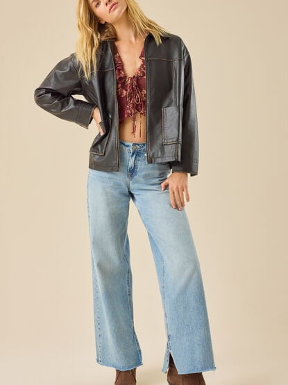 Mireya Vegan Leather Jacket - TULLABEE