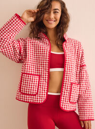 Gingham Glide Quilted Jacket - TULLABEE