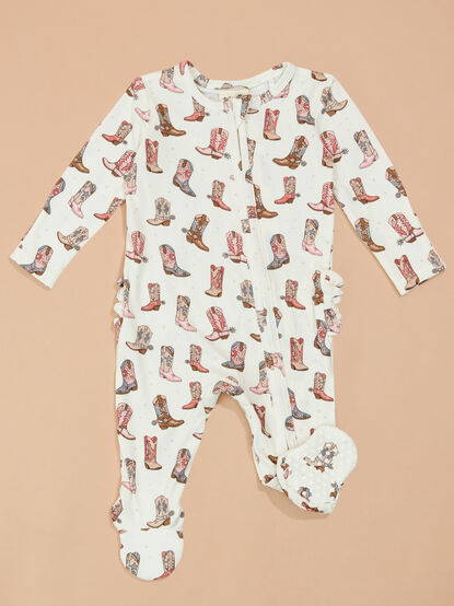 Future Cowgirl Ruffle Footie - TULLABEE