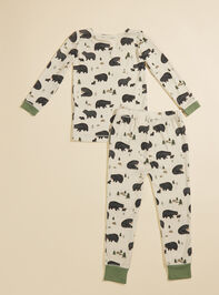 Black Bear Toddler Lounge Set Detail 2 - TULLABEE