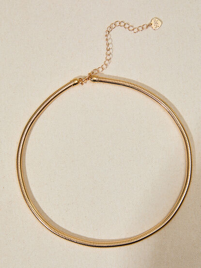 Ribbed Collar Necklace - TULLABEE
