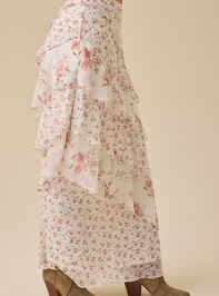Alondra Ruffle Midi Skirt Detail 5 - TULLABEE