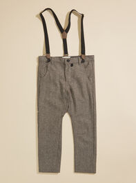 Carter Tweed Toddler Pants + Suspenders by Me + Henry - TULLABEE