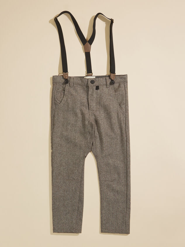 Carter Tweed Toddler Pants + Suspenders by Me + Henry - TULLABEE