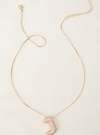 18K Gold Monogram Charm Necklace - J Detail 2 - TULLABEE