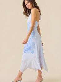 Aurelie Flower Midi Dress Detail 3 - TULLABEE