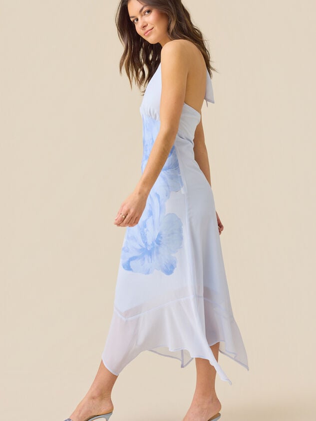 Aurelie Flower Midi Dress Detail 3 - TULLABEE