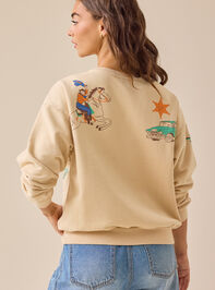 Howdy Graphic Crewneck Detail 2 - TULLABEE