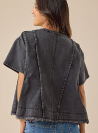 Hanah Denim Top Detail 4 - TULLABEE