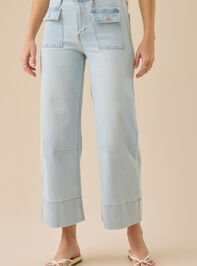 Tullalah Wide Leg Crop Jeans Detail 3 - TULLABEE
