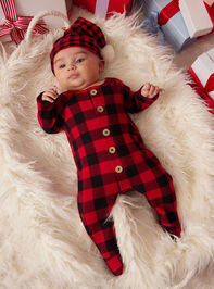 Liam Checkered Footie and Hat by MudPie - TULLABEE