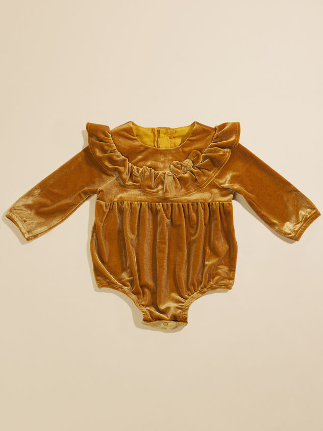 Perry Velvet Ruffle Bubble by MudPie Detail 2 - TULLABEE