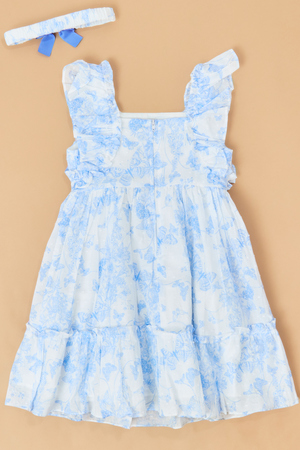 Serene Sky Toddler Dress with Headband - Altar'd State - 
