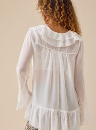 Patricia Chiffon Ruffle Top Detail 5 - TULLABEE