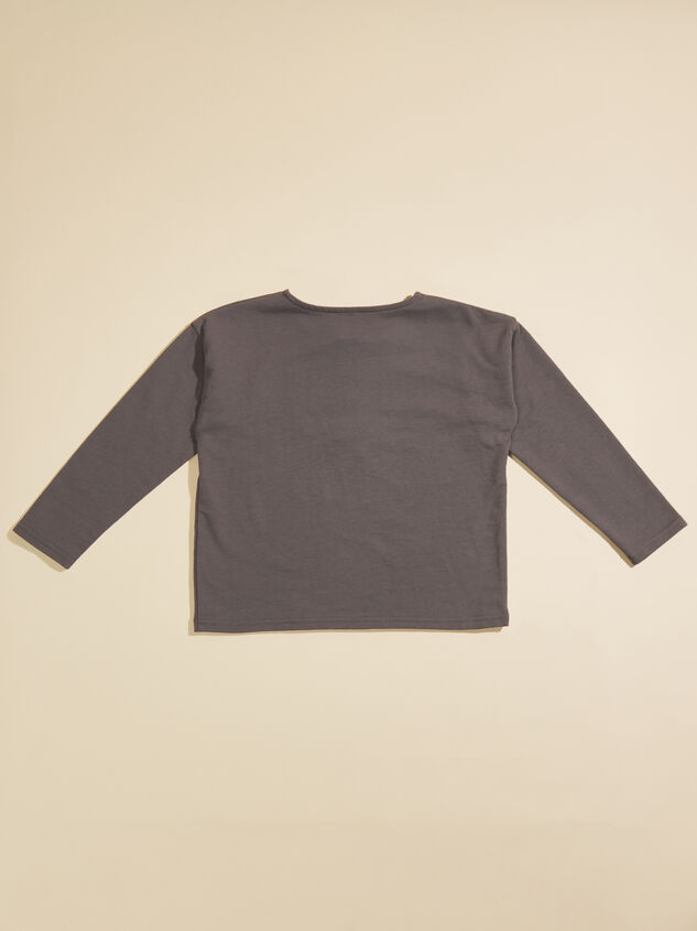 Lightening Bolt Henley Sweatshirt by Rylee + Cru Detail 3 - TULLABEE