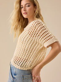 Ali Crochet Boxy Top Detail 3 - TULLABEE