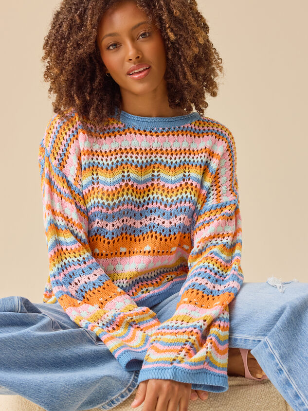 Keily Bright Stripe Sweater - TULLABEE