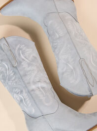 Crosley Suede Cowboy Boot Detail 3 - TULLABEE