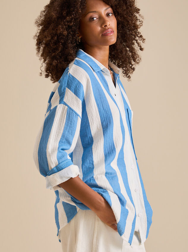 Emilie Long Sleeve Linen Top Detail 4 - TULLABEE