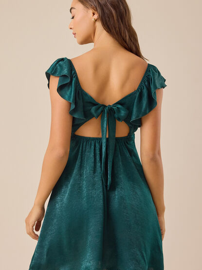 Rosalie Satin Mini Dress - TULLABEE