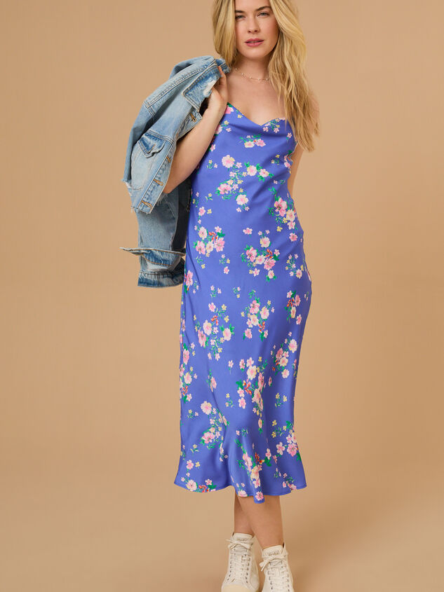 Mayra Floral Midi Dress Detail 2 - TULLABEE