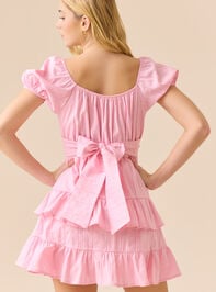 Maddy Puff Sleeve Dress Detail 4 - TULLABEE