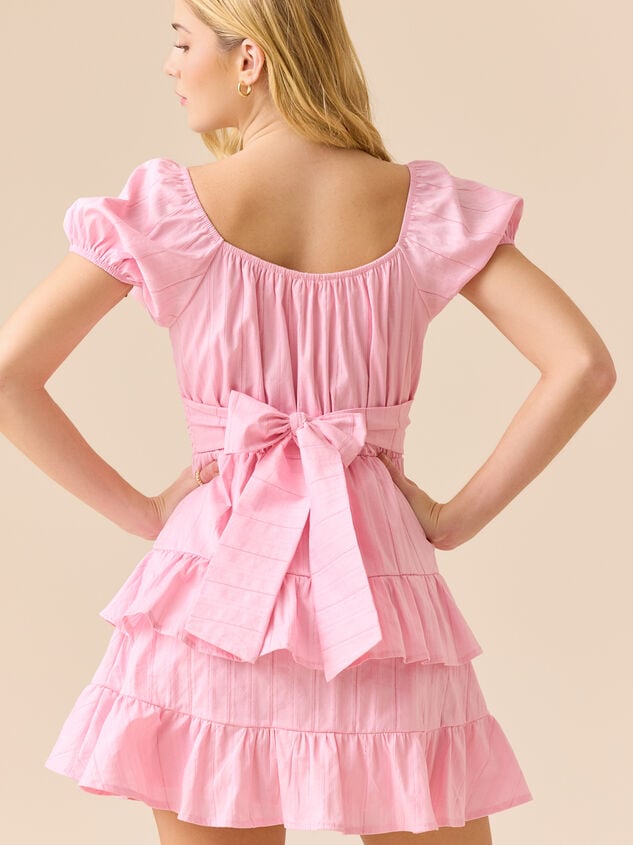 Maddy Puff Sleeve Dress Detail 4 - TULLABEE