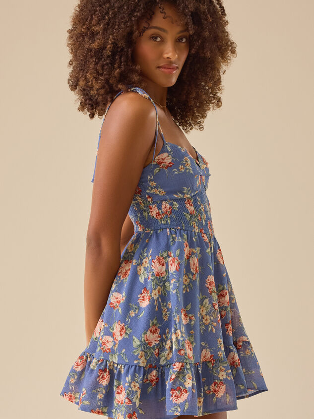 Landis Floral Mini Dress Detail 4 - TULLABEE