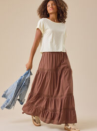 Jaycee Tiered Midi Skirt - TULLABEE