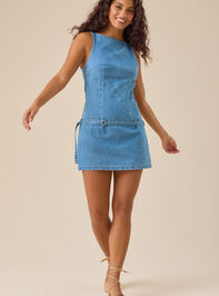 Luca Denim Mini Dress Detail 2 - TULLABEE