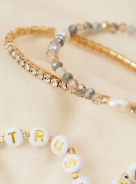 Pray, Wait, Trust Bracelet Set Detail 2 - TULLABEE