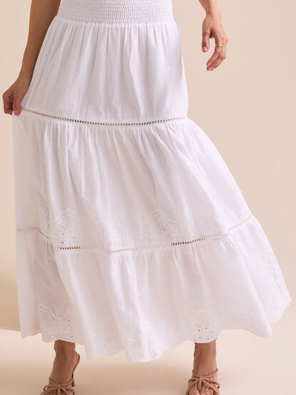 Viv Smocked Midi Skirt - TULLABEE