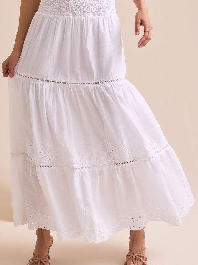 Viv Smocked Midi Skirt Detail 2 - TULLABEE