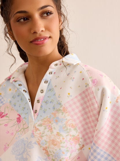 Garden Stroll Balloon Sleeve Pullover - TULLABEE