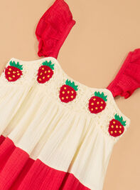 Sadie Strawberry Dress Detail 2 - TULLABEE