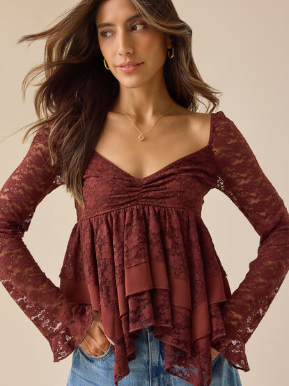 Lillian Lace Babydoll Top - TULLABEE
