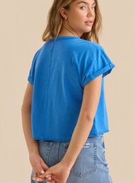 Demi Slub Roll Sleeve Tee Detail 4 - TULLABEE